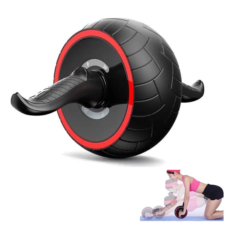 (image for) Multi-Layer Ab Wheel Roller Mute Labor-Saving Smart Brake Practical Automatic Rebound Abs Trainer Wheel Exercise Equipment for Body Shaping Abs Core Workout
